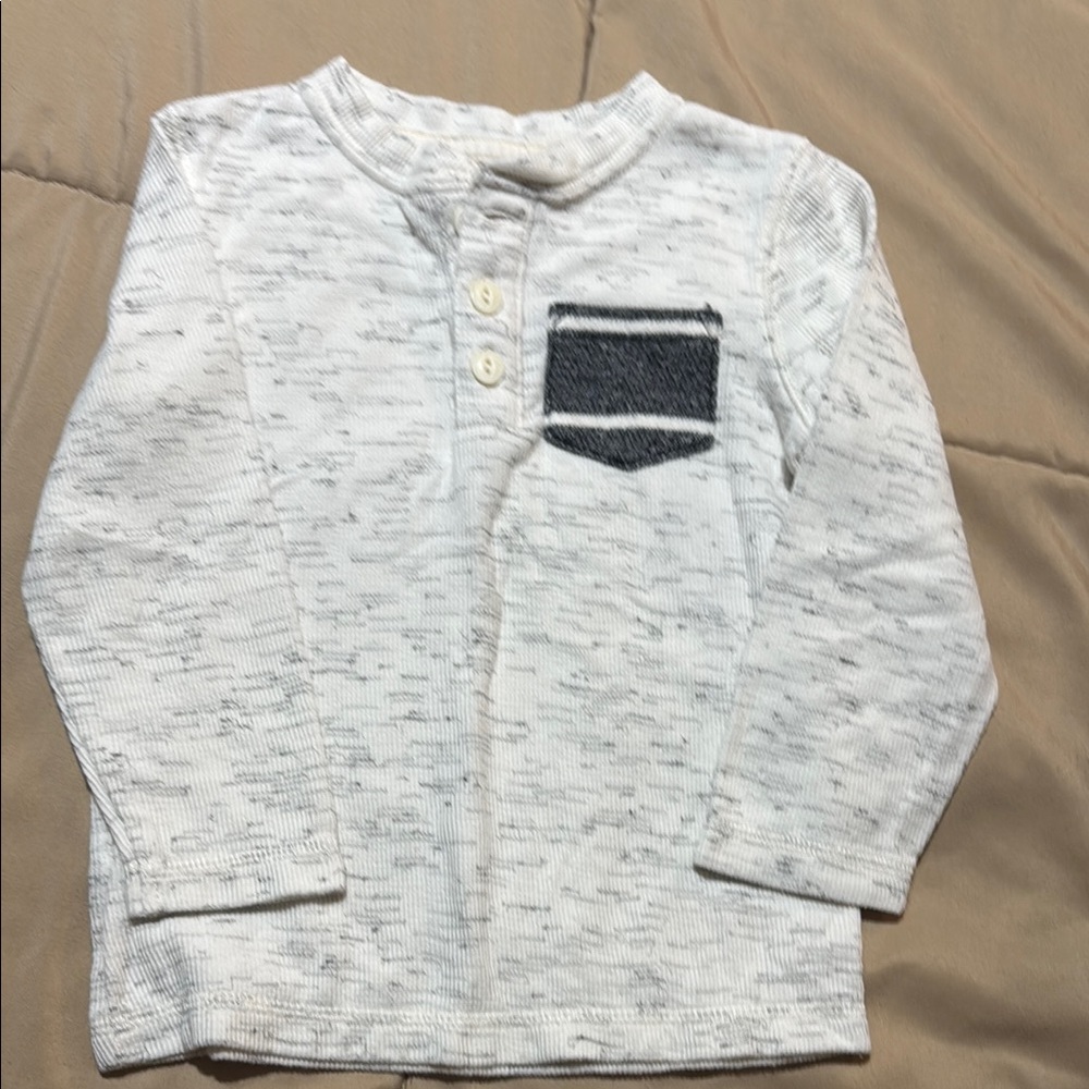 Cat & Jack White and Gray Long Sleeve Tee
